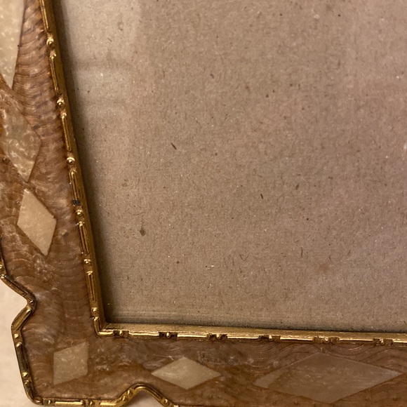 Frame enameled tan, gold & taupe frame - Picture 5 of 6